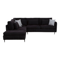 Sala con Chaise Jess - Negra 01