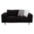 Love Seat Alessandra Color Negro en Tapiz en tejido plano afelpado Frente 176 cm Alto 80 cm Fondo 93 cm