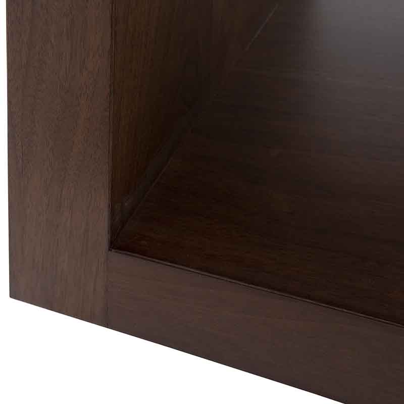 Mesa Lateral Berne Color Nogal / Gris en Chapa de nogal con Cubierta de mármol Santo Tomas 08