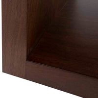 Mesa Lateral Berne Color Nogal / Gris en Chapa de nogal con Cubierta de mármol Santo Tomas 08