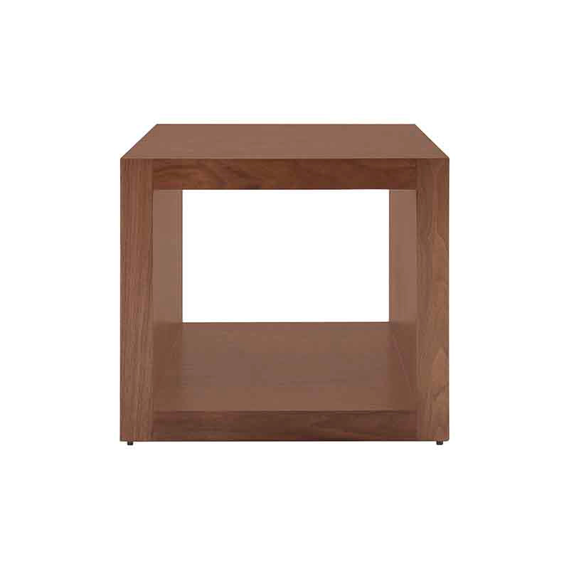Mesa Lateral Berne Made Color Nogal en Chapa de NogalFrente 60 cm Alto 57 cm Fondo 60 cm