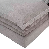 Sala Alejandría Chaise Derecho en tela fliptop silver Color Gris Claro  09