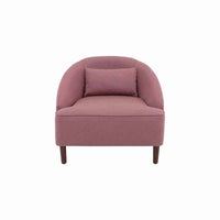 Sillón Ocasional Boro Color Lila con Tapiz en Tela Tejido Plano Frente 80 cm Alto 80 cm Fondo 70 cm