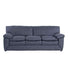Sala Calvin Color Gris en Microfibra Nobuck Frente 227 cm Alto 85 cm Fondo 95 cm
