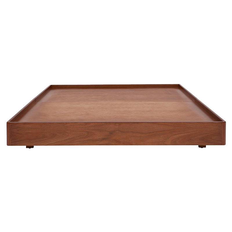 Juego de recámara Arezzo de madera natural claro, incluye base de cama, enchapado y detalles elegantes, de deurope.com.mx
