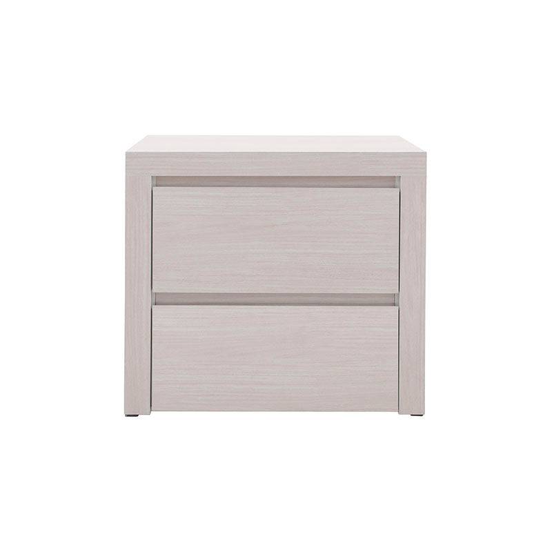 Buró Picasso de estilo industrial en madera en color gris claro, con dimensiones de 60 cm de ancho, 57 cm de alto y 37 cm de fondo.