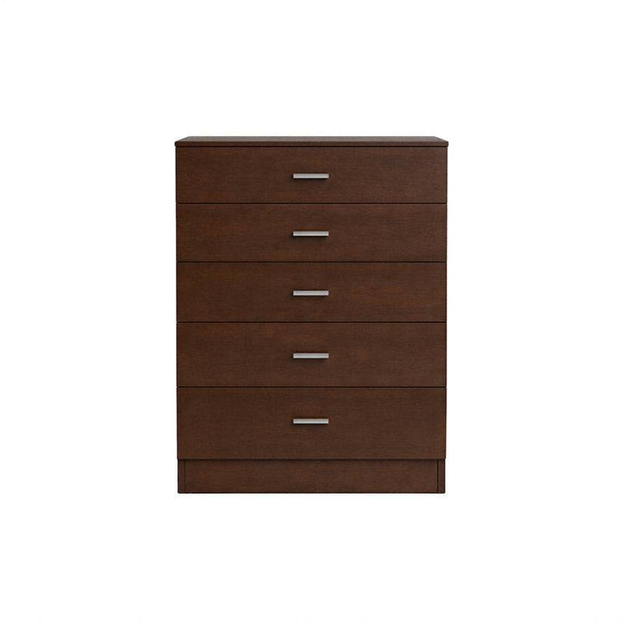 Cajonera Paris de madera oscura de deurope.com.mx, mueble de almacenamiento con varias gavetas modernas.