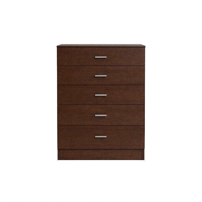 Cajonera Paris de madera oscura de deurope.com.mx, mueble de almacenamiento con varias gavetas modernas.