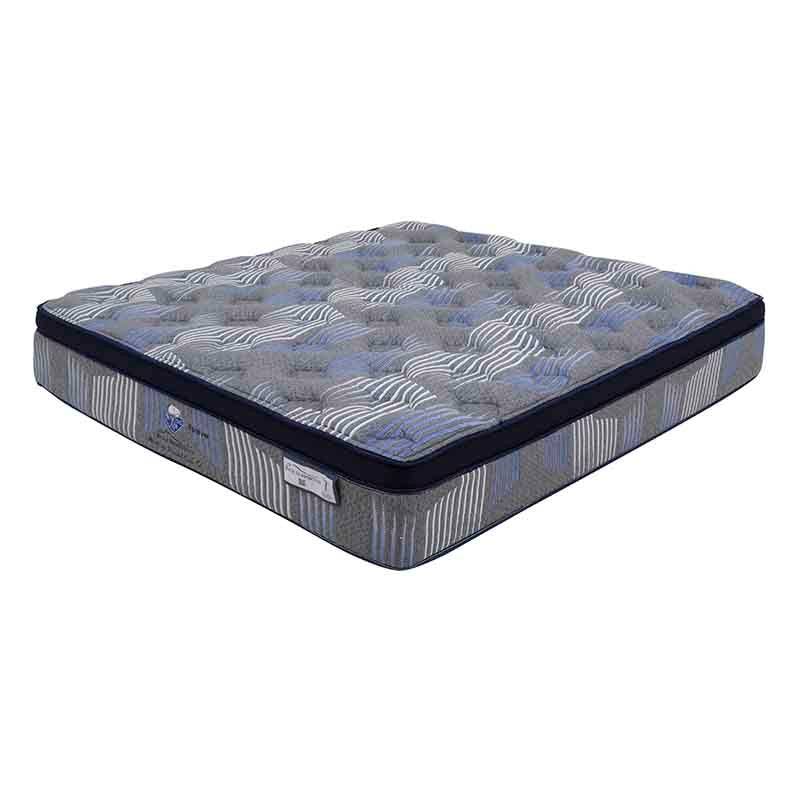 Colchón King Size Spring Air Forever con tapizado de tejido de punto, vista frontal, en tamaño amplio y cómodo.