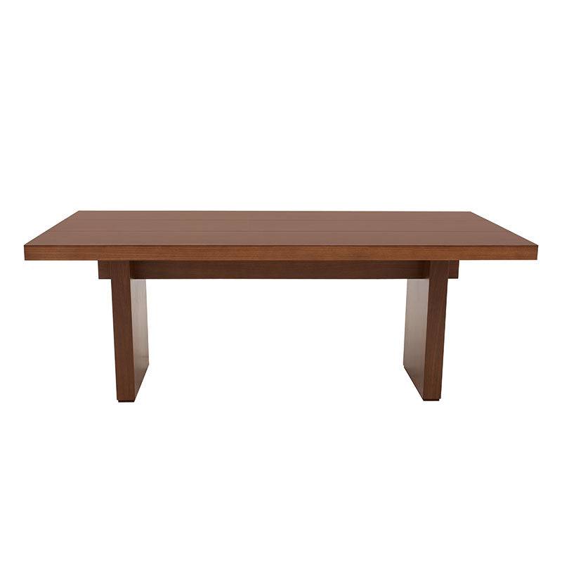 Mesa de comedor Atenea de Deurope, superficie de madera y patas robustas, ideal para cenas en familia.