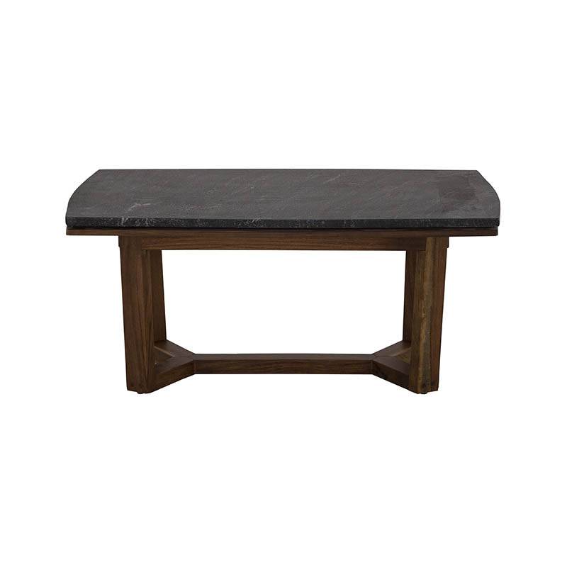Mesa de centro Montecarlo de madera oscura, diseño elegante y moderna, ideal para sala de estar.