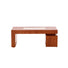 Mesa de Centro Tamayo Color Cerezo en Chapa de caoba con Placa de marmol Frente 120 cm Alto 45 cm Fondo 60 cm