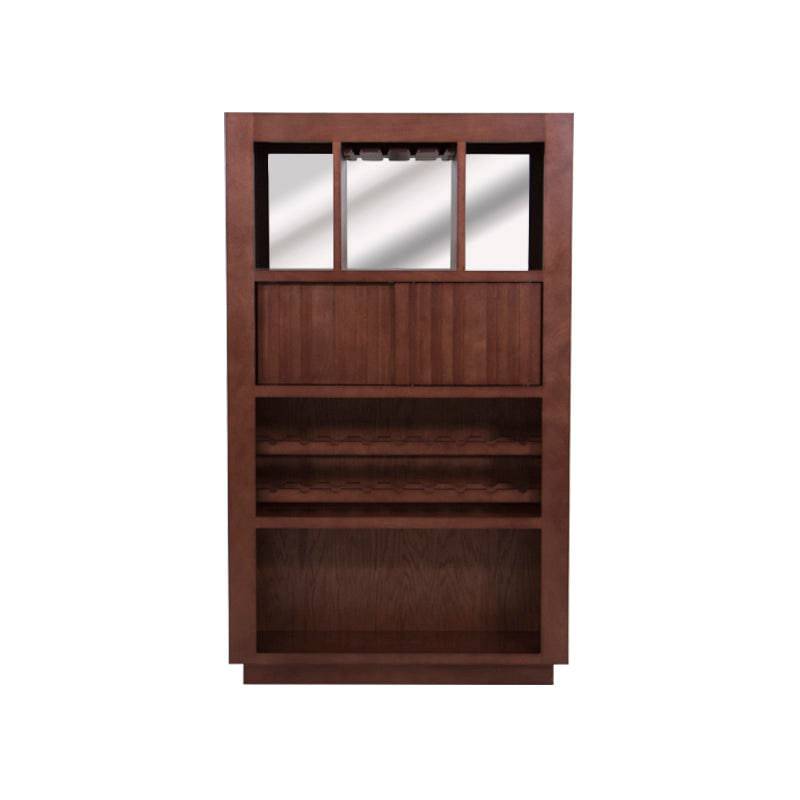 Juego de comedor Quetzal de 4 piezas con estructura de madera de banak y encino, mesa de 120 cm de largo y contrabarra de Quebec.