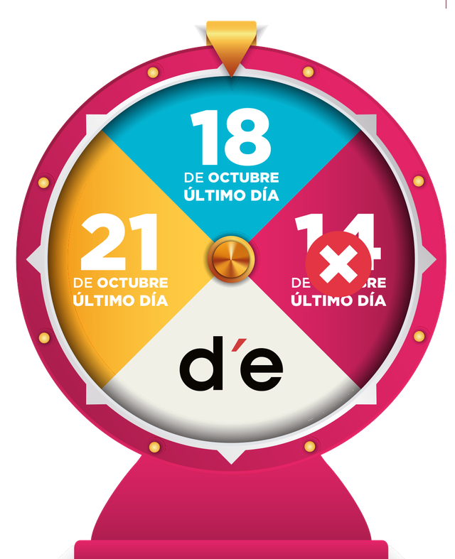Ruleta señalando el 18 de octubre