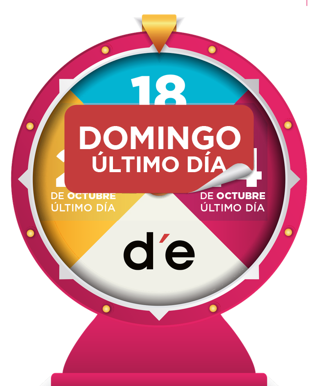 Ruleta con el sello Domingo último día