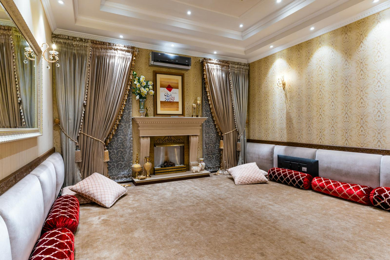 Sala de lujo con muebles premium en ambiente elegante