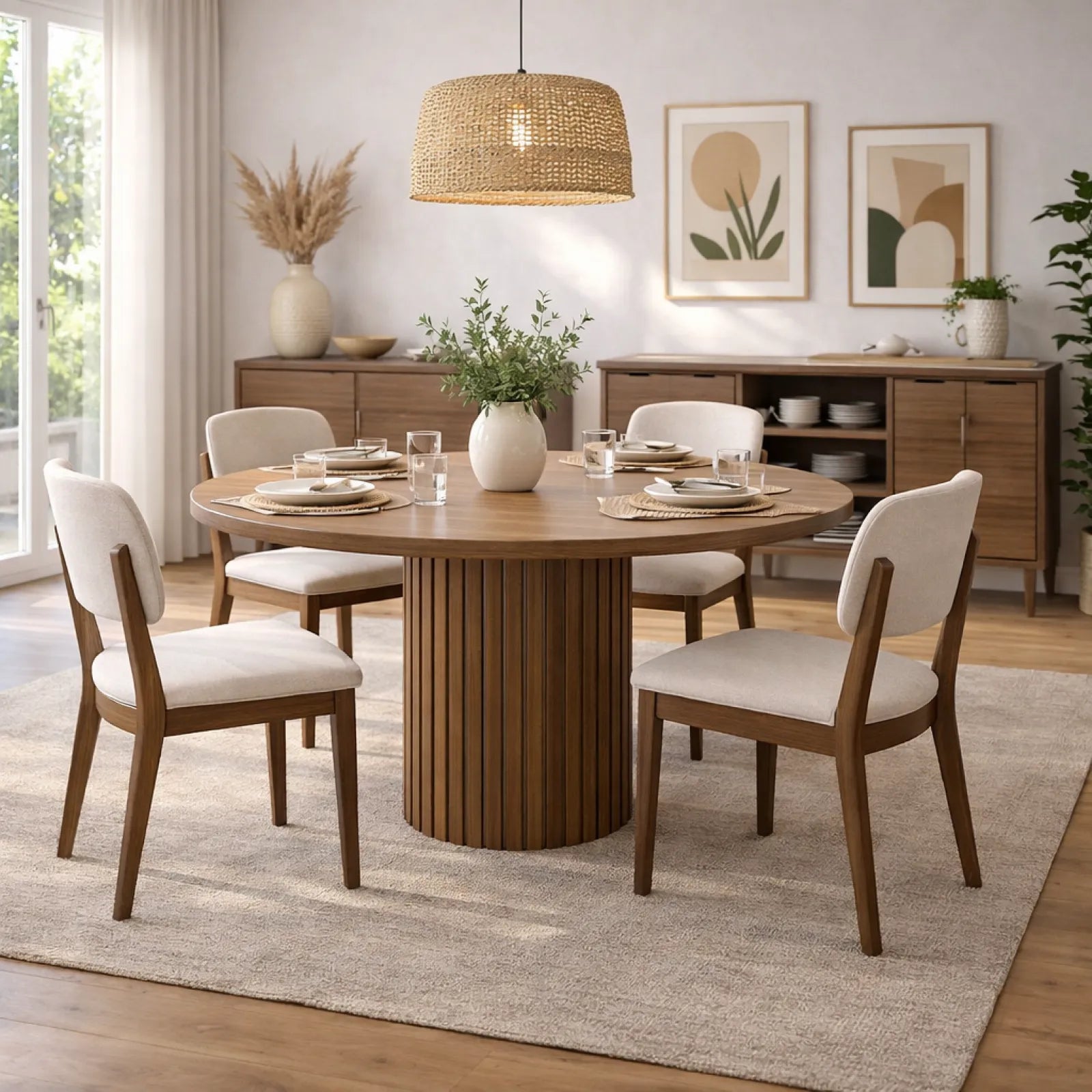 Comedor Buffet Comedor con Buffet 4 Sillas: Set | d'europe