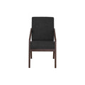 Silla de comedor Toledo deurope.com.mx, estructura de madera, asiento y respaldo acolchados en tela gris claro.