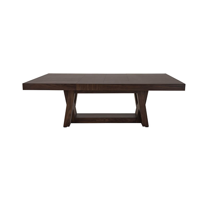 Mesa de comedor Toledo de deurope.com.mx, superficie de madera y patas robustas, ideal para comedor moderno y elegante.