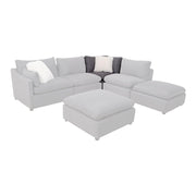 Sala Francesca - Esquinero Color Gris Oscuro en tejido plano con textura afelpada, dimensiones: Frente 93 cm Alto 88 cm Fondo 93 cm