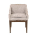 Silla de comedor Manhattan de deurope.com.mx, estructura moderna y asiento acolchado en color gris claro.