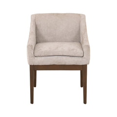 Silla de comedor Manhattan de deurope.com.mx, estructura moderna y asiento acolchado en color gris claro.