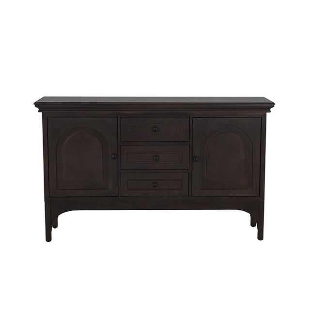Buffet Argos de Deurope.com.mx en madera con puertas y cajones, diseño moderno y acabado en color oscuro.