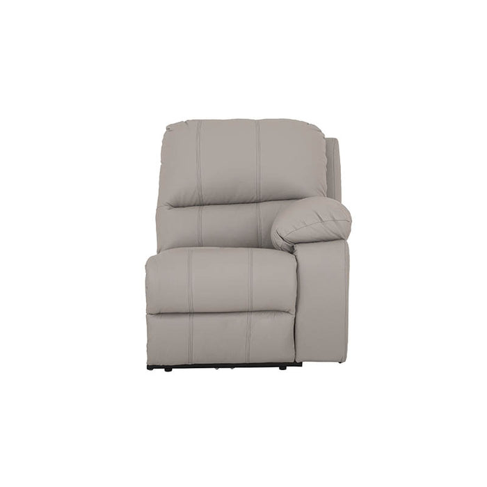 Módulo de sala Enzo III lateral derecho reclinable manual de color gris, estructura moderna para sala de deurope.com.mx