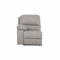 Módulo lateral izquierdo de sala Enzo III de reclinable manual de marca deurope.com.mx, tapizado en tela gris oscuro.