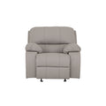Módulo de sala Enzo III deurope.com.mx, sillón reclinable eléctrico en color gris con cojines cómodos y diseño moderno
