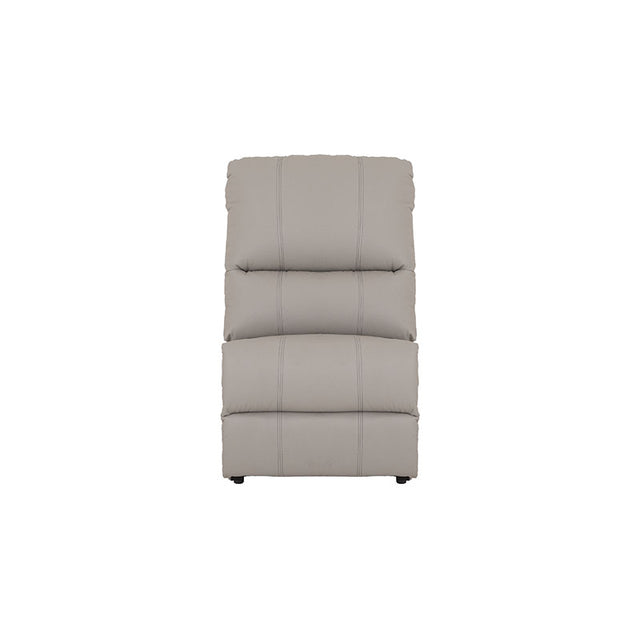 Módulo de sala Enzo III Central de deurope.com.mx, sofá con cojines color gris y estructura moderna en ambiente de salón.