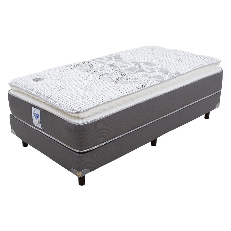 Colchón con Box Spring Air Lotus Individual Frente 100 cm Alto 32 cm Fondo 190 cm