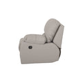 Módulo lateral derecho de sala Enzo III reclinable manual en tela gris, con brazo y cojines acolchonados, de la marca deurope.com.mx