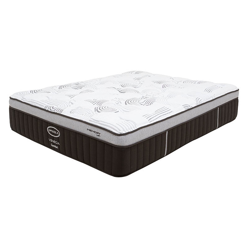 Colchón América Venecia Queen Size Frente 150 cm Alto 37 cm Fondo 190 cm 01