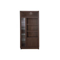 Torre izquierda Toledo de mueble para TV en acabado madera, con espacio para dispositivos y almacenamiento, de deurope.com.mx