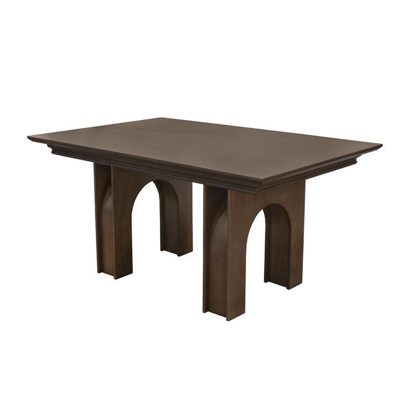 Mesa de comedor Argos de Deurope.com.mx con superficie de madera clara y estructura robusta, ideal para espacios modernos.