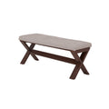 Banca para comedor Ikaro de Deurope.com.mx, estructura moderna en madera con asiento acolchado y diseño elegante.
