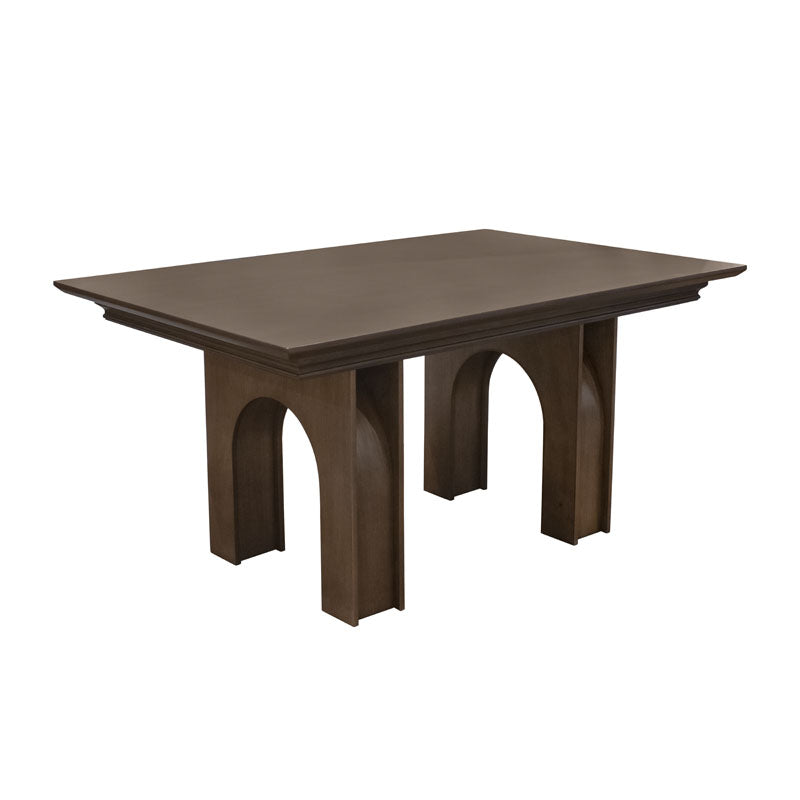 Mesa de comedor Argos de Deurope.com.mx con superficie de madera y estructura robusta en imagen detallada.