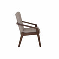 Silla de comedor Toledo de deurope.com.mx con estructura de madera y asiento tapizado en color neutro.