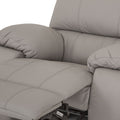 Módulo de sala Enzo III deoupeure.com.mx con sillón reclinable eléctrico en color gris y diseño moderno.