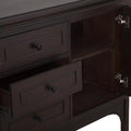Buffet Argos de estilo moderno en acabado madera, con puertas y cajones para almacenamiento, diseñado por deurope.com.mx