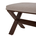 Banca de comedor Ikaro deurope.com.mx con estructura de madera y asiento acolchado en tonos neutros.