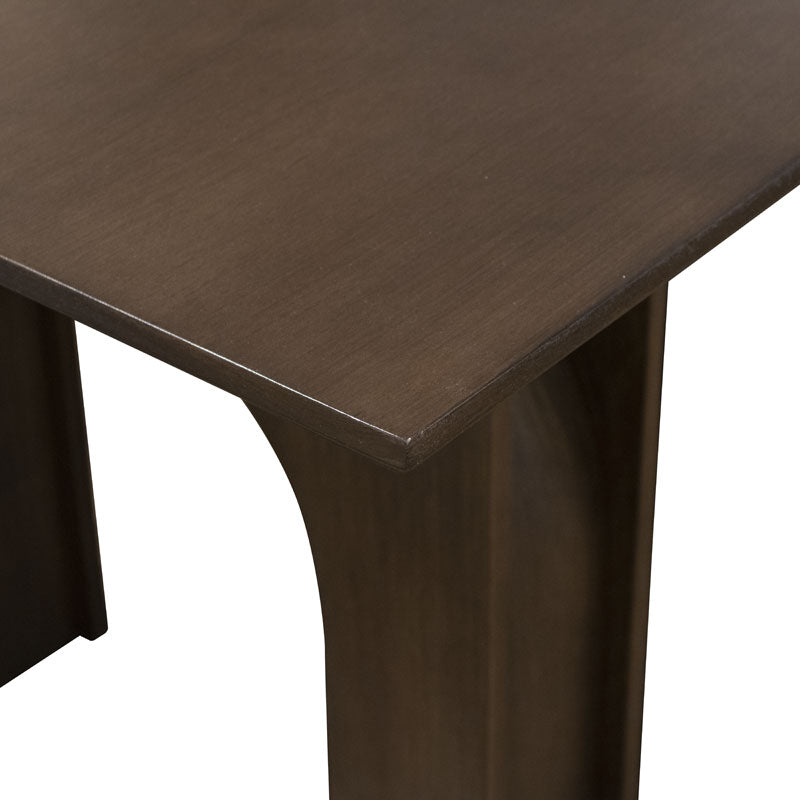 Mesa de comedor Argos de Deurope.com.mx con superficie de madera y patas de metal, elegante y moderna para comedor.