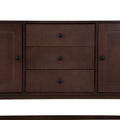 Buffet Ikaro de deurope.com.mx con acabado en madera y espacio de almacenamiento, mostrado en un entorno moderno y elegante