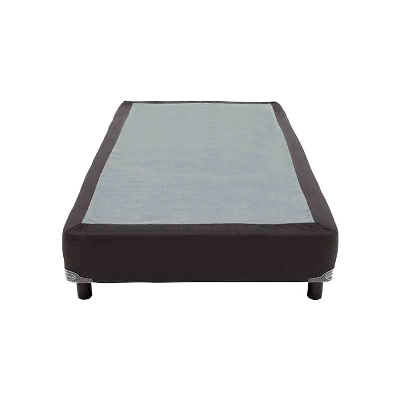 Box América Onix Individual en Madera de pino / Malla de acero semiflex / Tela pliana. Dimensiones: IND Frente 100 cm Fondo 190 cm