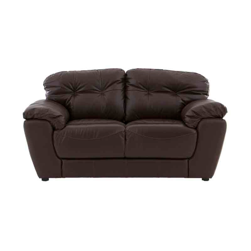 Love Seat Carter Color Café Bit en Piel - Leather Touch Frente 170 cm Alto 90 cm Fondo 90 cm