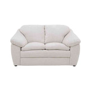 Love Seat Chloe Color Marfil en Tapiz Money Snow Frente 150 cm Alto 90 cm Fondo 96 cm