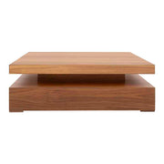 Mesa de Centro Singapur en Madera de Pino con  Chapa de Parota Frente 120 cm Alto 44 cm Fondo 80 cm