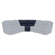 Sala Enzo III Esquinero Color Azul Cobalto, en Piel y Leather Touch, Dimensiones: Frente 100 cm Alto 97 cm Fondo 100 cm