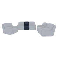 Sala Enzo III Sillón Central Color Azul Cobalto en Piel y Leather Touch Frente 60 cm Alto 97 cm Fondo 100 cm
